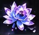 Glowing purple crystal flower